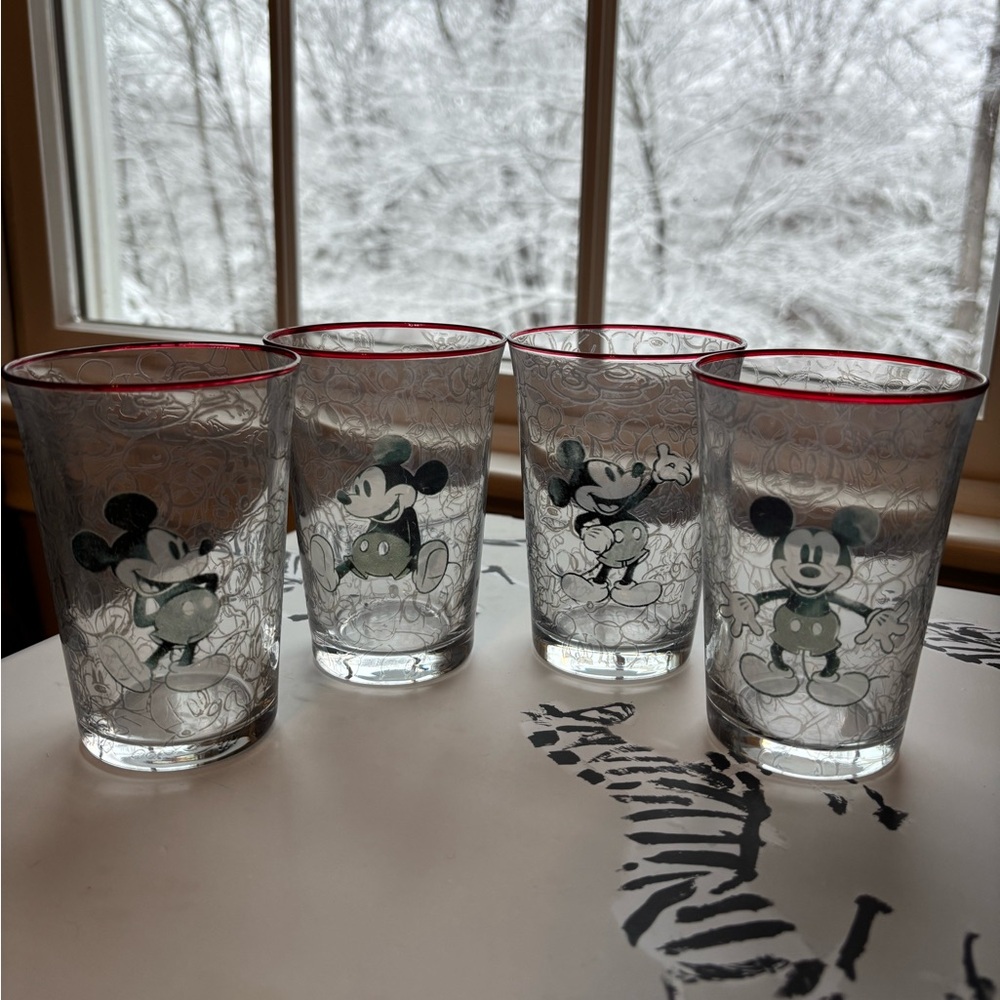 Pottery Barn x Disney Mickey Mouse Glass Tumblers NWT